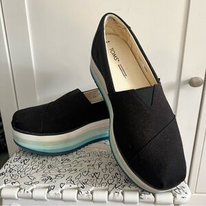 TOMS Alpargata Platform Espadrille - Black